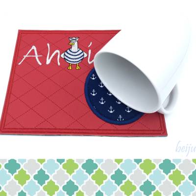 Mugrug, Tassen- oder Kerzenuntersetzer Maritim