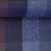 Maverick BAUMWOLL FLANELL Karo ocker/jeansblau Oeko-Tex Standard 100 (1m/15,-€) Bild 3