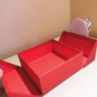 Deko Box Weihnachtsgeschenk Mäuse zum Fest - Maus auf Schlittschuhen - Geschenkverpackung Bild 3