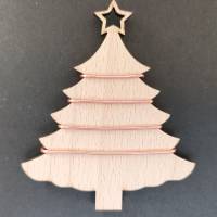 Weihnachtsbaum mit Kupfer- oder Golddraht Holz Buche Bild 1