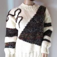 Warmer Pullover in tollen Farben aus weicher dicker Wolle, Outdoor, Oversize Bild 2