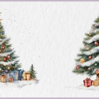 Verschneite Weihnachtsbäume PNG Clipart Bundle - 10 Aquarell Bilder, Transparenter Hintergrund, Weihnachten Dekoration Bild 6