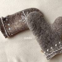 Damen Filzhandschuhe handgefilzt & bestickt Bild 3