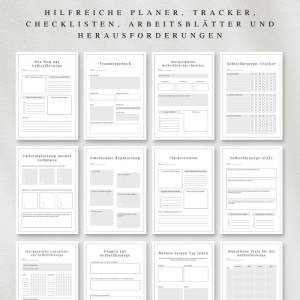 Selbstfürsorgeplaner als PDF Version in Deutsch (A4 & A5) | 50 minimalistische Planerseiten zum ausdrucken oder digital Bild 2