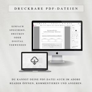 Selbstfürsorgeplaner als PDF Version in Deutsch (A4 & A5) | 50 minimalistische Planerseiten zum ausdrucken oder digital Bild 6
