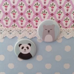 Magnete Pandabär und Bär , Kinderzimmer Magnete , Kinder , Kind , Kühlschrankmagnete , kühlschrankmagnet Bild 1