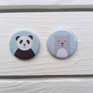 Magnete Pandabär und Bär , Kinderzimmer Magnete , Kinder , Kind , Kühlschrankmagnete , kühlschrankmagnet Bild 2