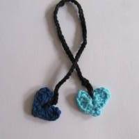 Nabelschnurbändchen Herzen blau - Geburt - 100% Baumwolle Bild 2