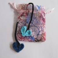 Nabelschnurbändchen Herzen blau - Geburt - 100% Baumwolle Bild 4