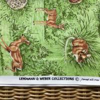 Baumwollstoff Forest, Waldtiere Fuchs, Reh, Igel, Hase, Maus, 50 cm lang und 110 cm breit, ca. 160g/qm Tiere im Wald Bild 3
