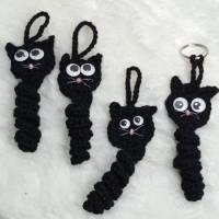 Glückswürmchen Kürbis oder schwarze Katze, Sorgenwürmchen Bild 5