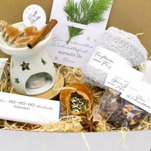 Personalisiert Wichtelgeschenk Weihnachten Geschenk box Duftmelts Zimt Tee Geschenkidee für Kollegen Freunde Bild 3