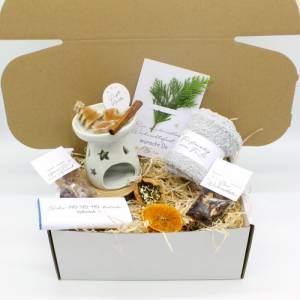 Personalisiert Wichtelgeschenk Weihnachten Geschenk box Duftmelts Zimt Tee Geschenkidee für Kollegen Freunde Bild 5
