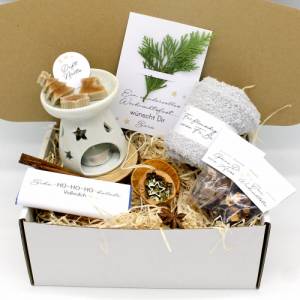 Personalisiert Wichtelgeschenk Weihnachten Geschenk box Duftmelts Zimt Tee Geschenkidee für Kollegen Freunde Bild 7