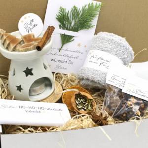 Personalisiert Wichtelgeschenk Weihnachten Geschenk box Duftmelts Zimt Tee Geschenkidee für Kollegen Freunde Bild 8