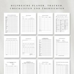 Budget- und Finanzplaner als PDF in Deutsch (A4 & A5) | 25 minimalistische Planerseiten zum ausdrucken oder digital auf Bild 2