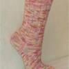 Einzelpaar - handgestrickte Socken, Strümpfe Gr. 37/38, Damensocken in pastellfarben Bild 4