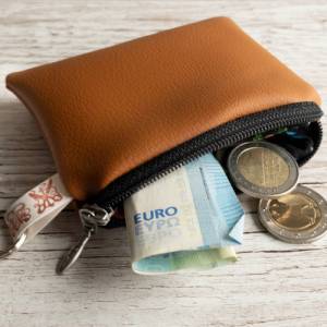 Mini-Portemonnaie aus Kunstleder / Schlüsselanhänger Tasche / Geldbörse mit Reißverschluss / Münzbörse / Marpoh Bild 9