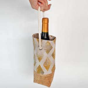 Flaschenbeutel für Weinflasche, Geschenktasche Geschenkverpackung für Weinflasche, Flaschenverpackung, nachhaltiger Zero Bild 2