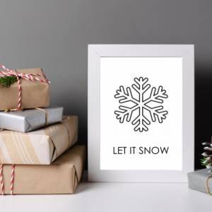 Poster LET IT SNOW | Weihnachtslied | Weihnachtsgeschenk | Merry Christmas | Frohe Weihnachten | Geschenk Familie | xmas Bild 2