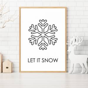 Poster LET IT SNOW | Weihnachtslied | Weihnachtsgeschenk | Merry Christmas | Frohe Weihnachten | Geschenk Familie | xmas Bild 3