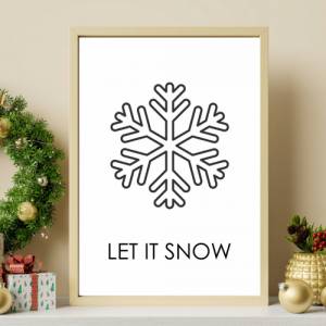 Poster LET IT SNOW | Weihnachtslied | Weihnachtsgeschenk | Merry Christmas | Frohe Weihnachten | Geschenk Familie | xmas Bild 4