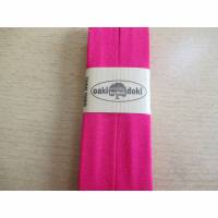 3 m Jersey -Schrägband "oaki doki" kräftiges pink, uni gef. 40/20mm  (1m/1,17 €) Bild 1