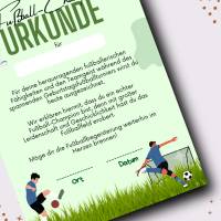 Fußball Urkunde als Mitgebsel für den Kindergeburtstag | Geschenktüte für Kinder | Fußballturnier Bild 4