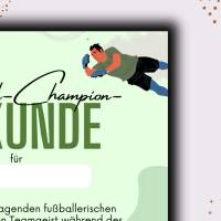 Fußball Urkunde als Mitgebsel für den Kindergeburtstag | Geschenktüte für Kinder | Fußballturnier Bild 5