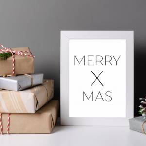 Poster MERRY X MAS | Weihnachtslied | Weihnachtsgeschenk | Merry Christmas | Frohe Weihnachten | Geschenk Familie | xmas Bild 2