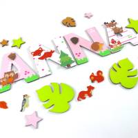 Holzbuchstaben Kinderzimmertür Waldtiere Bild 4