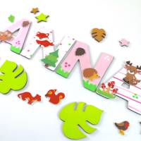 Holzbuchstaben Kinderzimmertür Waldtiere Bild 5