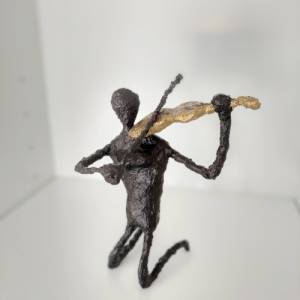 Skulptur Figur Geigenspielerin Tischdekoration Bild 2