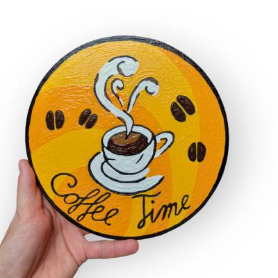 Deko Schild Coffee Time Pop Art