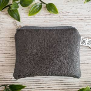 Mini-Portemonnaie aus Kunstleder / Schlüsselanhänger Tasche / Geldbörse mit Reißverschluss / Münzbörse / Marpoh Bild 1