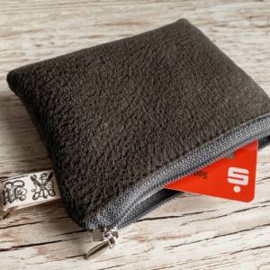 Mini-Portemonnaie aus Kunstleder / Schlüsselanhänger Tasche / Geldbörse mit Reißverschluss / Münzbörse / Marpoh Bild 3