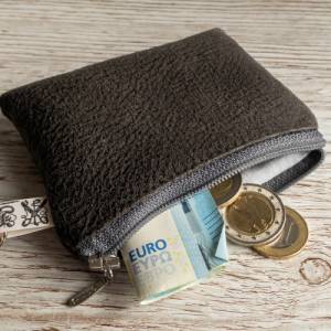 Mini-Portemonnaie aus Kunstleder / Schlüsselanhänger Tasche / Geldbörse mit Reißverschluss / Münzbörse / Marpoh Bild 5
