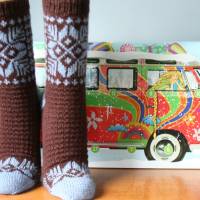 Anleitung: Eisbaer - Socken stricken mit Colorwork Fair Isle Bild 1