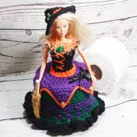 Halloween - Hexe, Klorollenhut mit Puppe Bild 1
