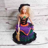 Halloween - Hexe, Klorollenhut mit Puppe Bild 4