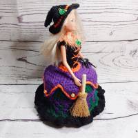 Halloween - Hexe, Klorollenhut mit Puppe Bild 5