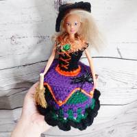 Halloween - Hexe, Klorollenhut mit Puppe Bild 9
