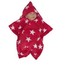 baby wrap kuscheliger schlafsack - strampelsack aus wellness fleece in sternenform Bild 2