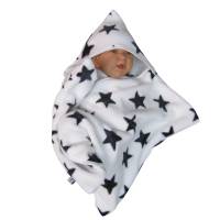 baby wrap kuscheliger schlafsack - strampelsack aus wellness fleece in sternenform Bild 1