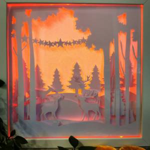 Schöne Weihnachts Lampe mit 3D Bild inkl. Farbwechsel mit Fernbedienung. Bild 1