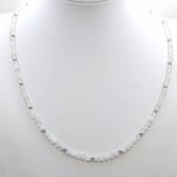 Kette und Armband Opal Quarz Perlen Weiß (791) Bild 6