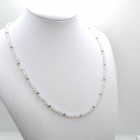 Kette und Armband Opal Quarz Perlen Weiß (791) Bild 7