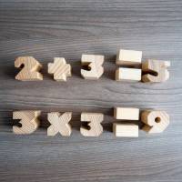 Zahlen und Mathe Symbole aus Holz, Zählen und Rechnen lernen nach Montessori, Kindergarten Lernspielzeug für Kinder ab 3 Bild 8