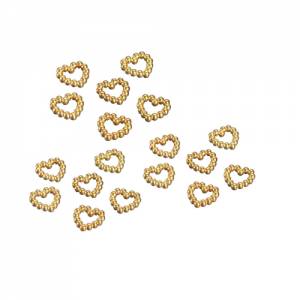 Streudeko Perlenherzen goldfarben 25 Stück ca. 1 cm Bild 1