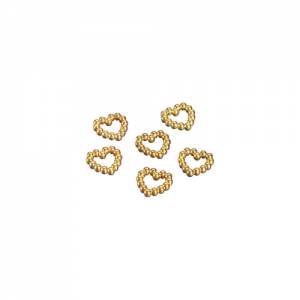 Streudeko Perlenherzen goldfarben 25 Stück ca. 1 cm Bild 2